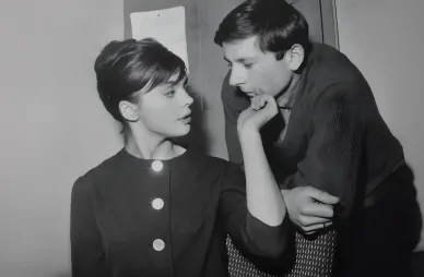 Poman Polansky i Barbara Kwiatkowska Roman Polański i jego pierwsza żona, Barbara Kwiatkowski