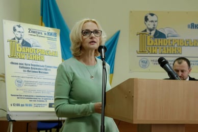 Iryna Farion uczestniczyła w odczytach poświęconych Banderze Iryna Farion