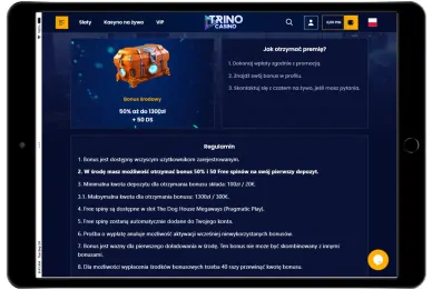 Bonus środowy w Trino Bonus środowy