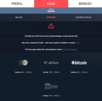 Płatności na rzecz kasyna w Slottyway Płatności na rzecz kasyna