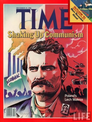 Lech Wałęsa na okładce magazynu Time Okładka magazynu Time 1980